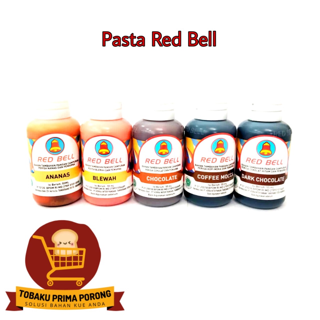 

RED BELL PASTA nanas,blewah,chocolate & darkchocolate- 55ML All varian