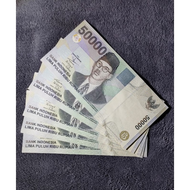 Uang Kuno 50.000 Rupiah WR Supratman Mulus 1999