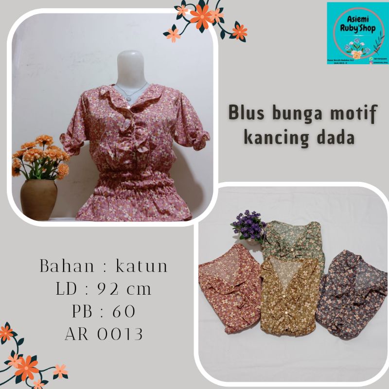 BLUS WANITA MOTIF BUNGA