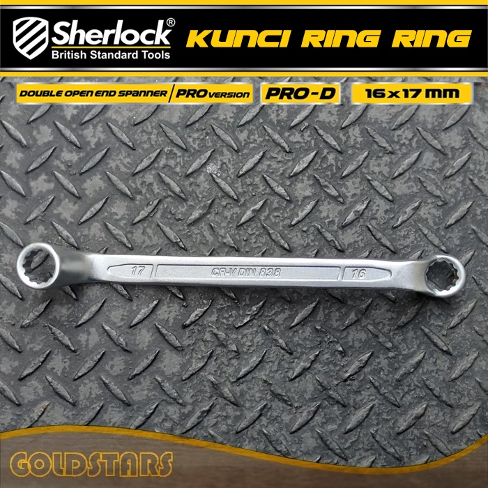 Kunci Ring Ring uk. 16 x 17 mm Original Sherlock (Pro-D Series) (1 pcs)