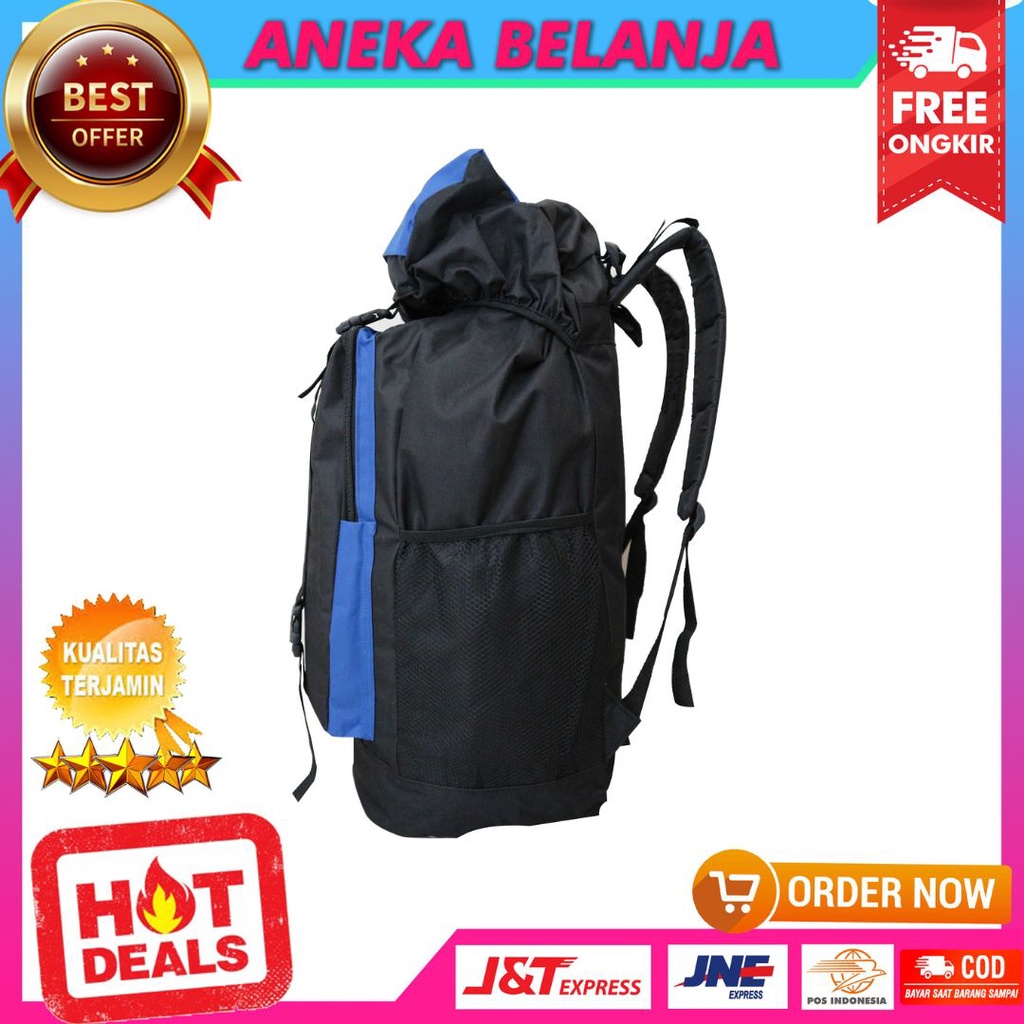 Tas Gunung Besar Laros Warna Biru Gendong Pungggung Camping Traveling Backpack Keren Besar Kuat