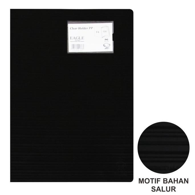

Dokumen Keeper / Clear Holder / Display Book EAGLE A4 / F4 100 Pocket - A4, Hitam