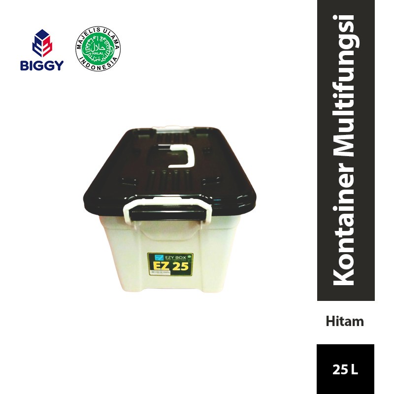 Box Container Gagang CB 25 Liter EZY Putih Shinpo Handy Kontainer EZ25 Kotak Perkakas Tempat Penyimpanan Rak Susun Plastik