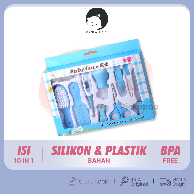 PICKA BOO SET Peralatan Bayi Baby Nail Care Set Isi 10 Peralatan Perawatan Bayi