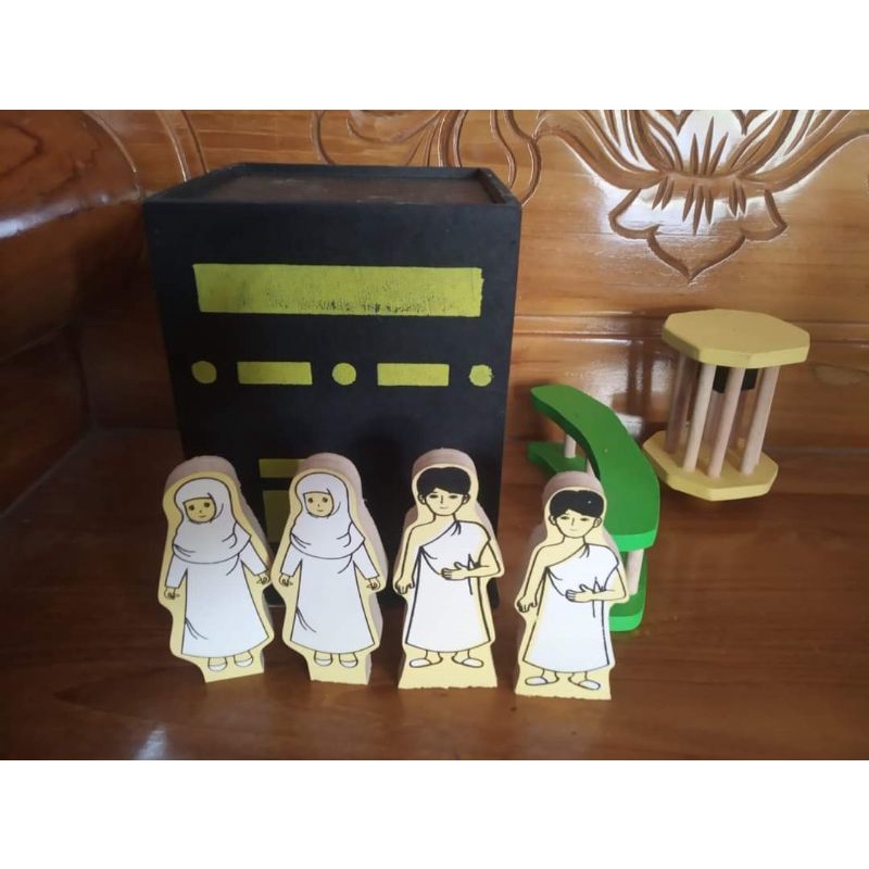 Miniatur Ka'bah - Mainan Edukasi Kayu | Mainan APE TK/Paud