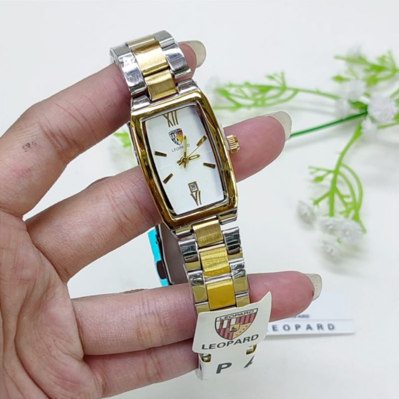 jam tangan wanita leopard 8046 original water resistant