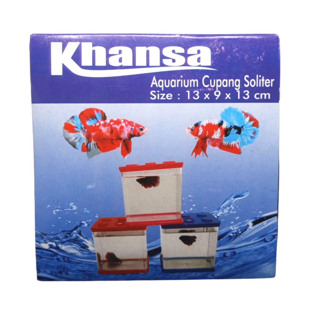 Khansa Aquarium Cupang Soliter Mika Kotak Lego Akuarium Ikan Betta Beta Fish