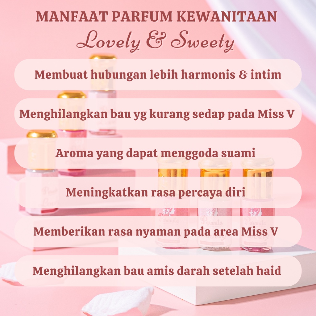 (PAKET BUNDLE) Paranita Parfum Kewanitaan Lovely &amp; Sweety Pengharum Miss V Vagina Intimate Parfume