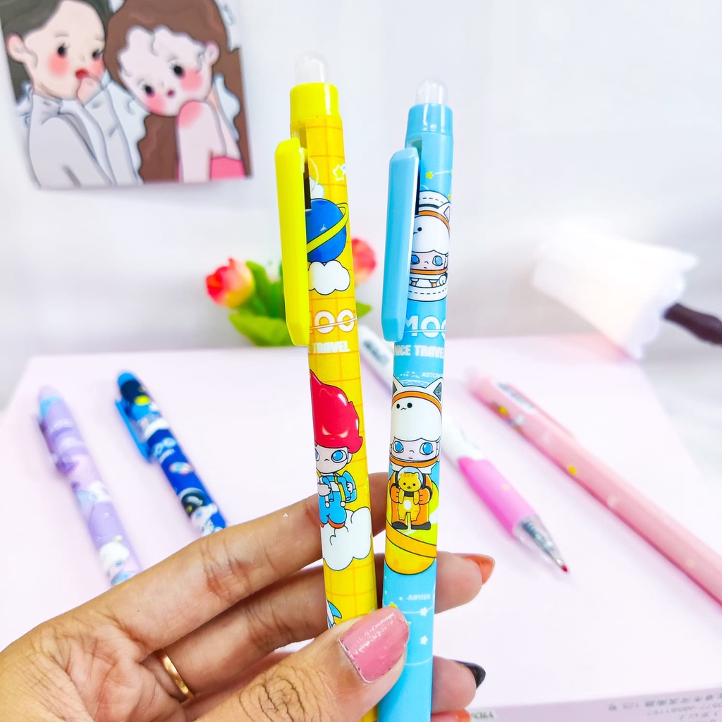 SELUSIN PULPEN BEBEK BERUANG CETEK ODEMEI MEKANIK ERASEABLE ISI 12 PCS PEN BISA DIHAPUS  ALAT TULIS BOLPOIN  DUCK BeAR UNIK IMUT MURAH PEN GEL KARAKTER PENA UNIK LUCU MURAH