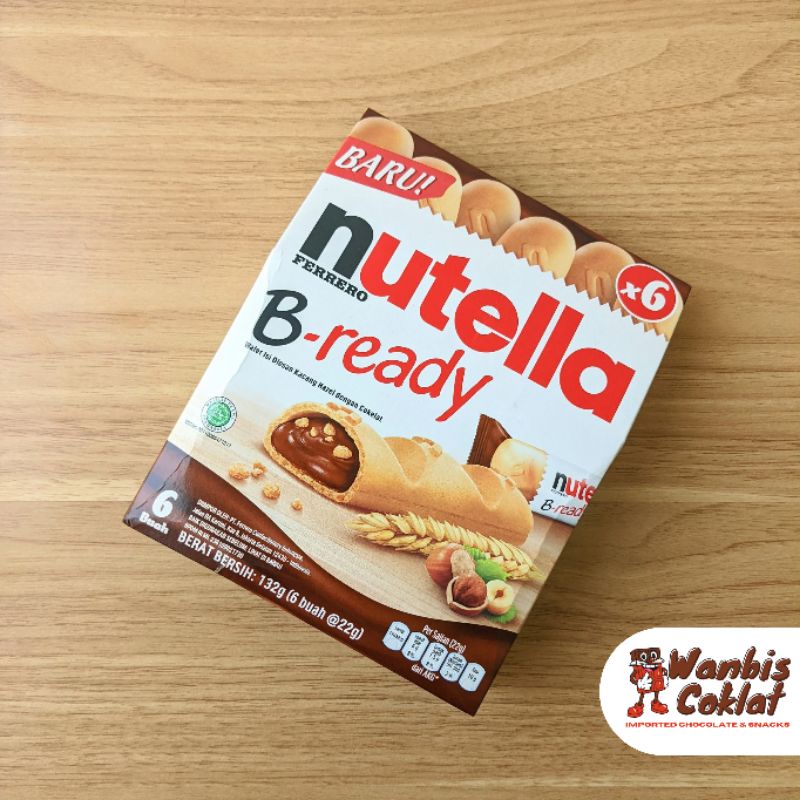 Jual NUTELLA B-READY FERRERO B READY 132 GRAM ISI 6 IN BOX IMPORT ...