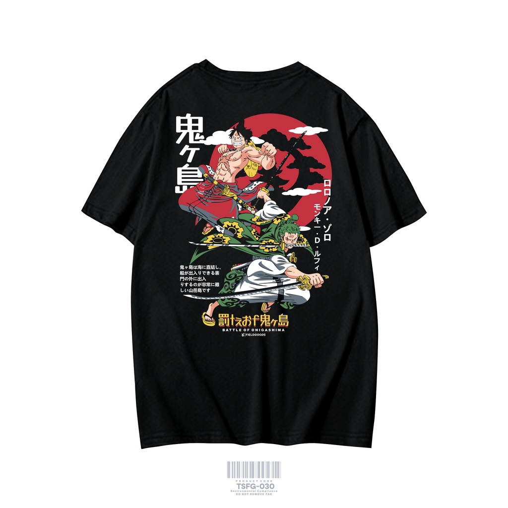 KAOS ANIME LUFFY ZORO ONIGASHIMA