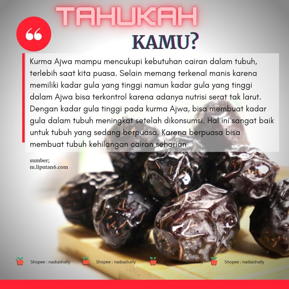 

ェ Kurma Ajwa ALIYAH Madinah 500gr Premium Enak KURMA NABI AZWA ㊞