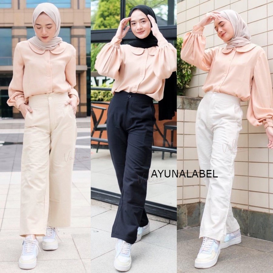 AYUNA KULOT LINEN PREMIUM HIGWAIST KULOT PANJANG