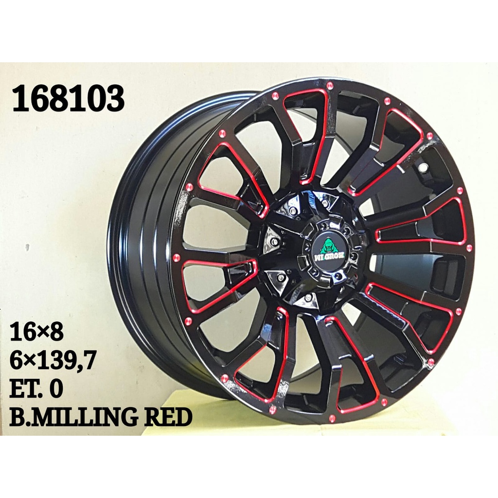 Velg Mobil Wilcroxx 168103 R16 x 8 Pcd 6x139.7 Et 0