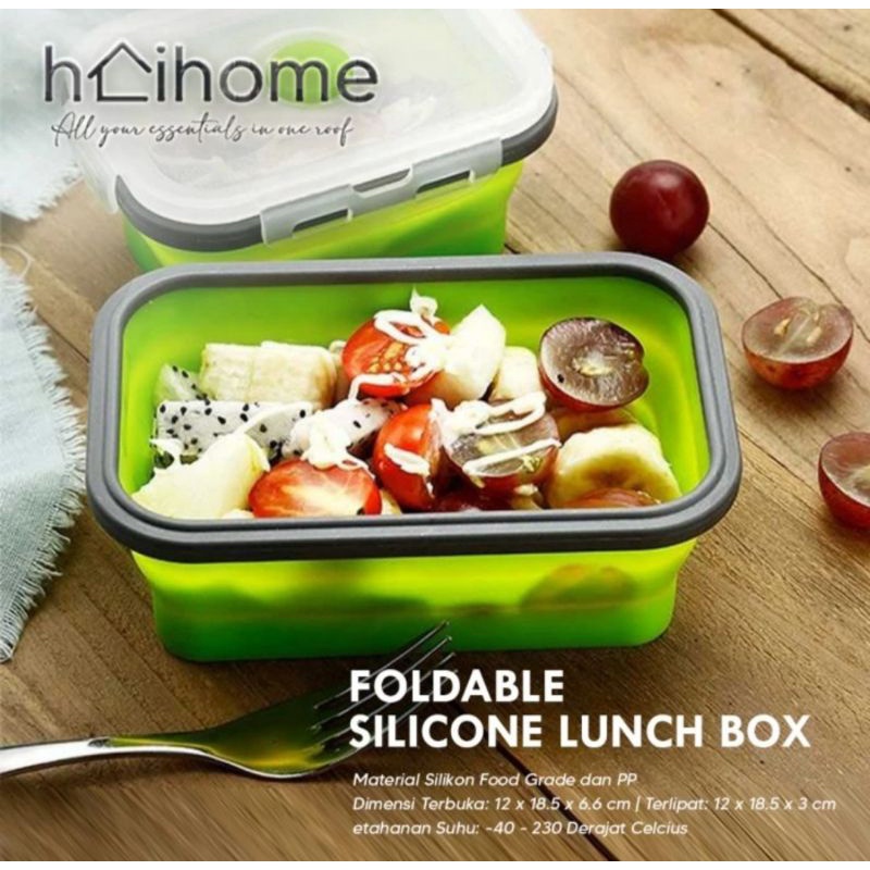 KOTAK SILIKON FOLDABLE SILICONE LUNCH BOX