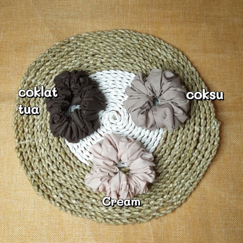 Scrunchie Ikat Rambut Cepol Hijab Kunciran Gelang Kain Katun