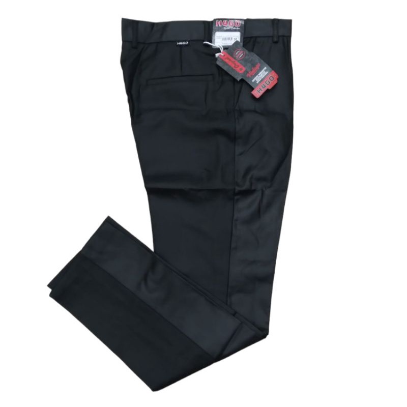 celana panjang dasar pria slimfit mengkilap