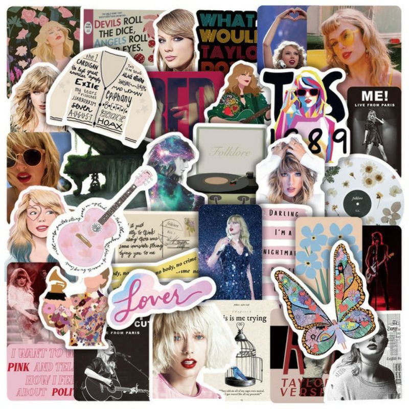 

Stiker Pack Taylor Swift Style 260161- Stiker Aesthetic Keren Imut Laptop, Aksesoris Hp, Anti Air, Motif, Helm, Tumbler, Koper, Kulkas