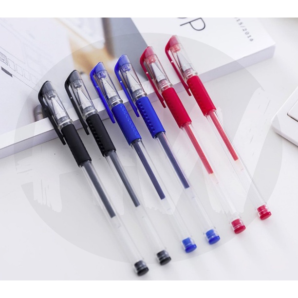 Pulpen Gel 0.5mm Bolpen Pena Pen Alat Tulis Gel Tebal 0.5 MM Pena Cair Murah