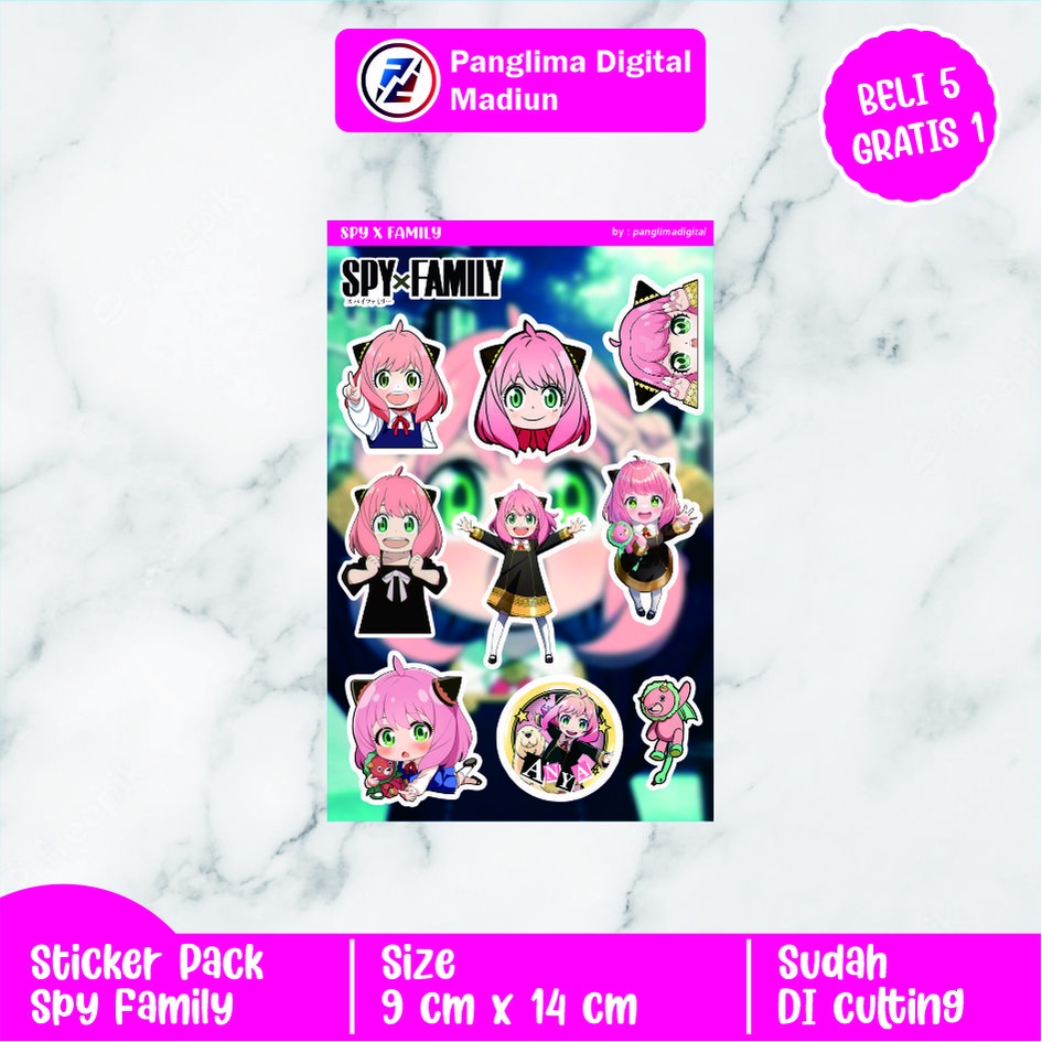 

Sticker Pack SPY Family Sticker Murah Sticker Hp Laptop