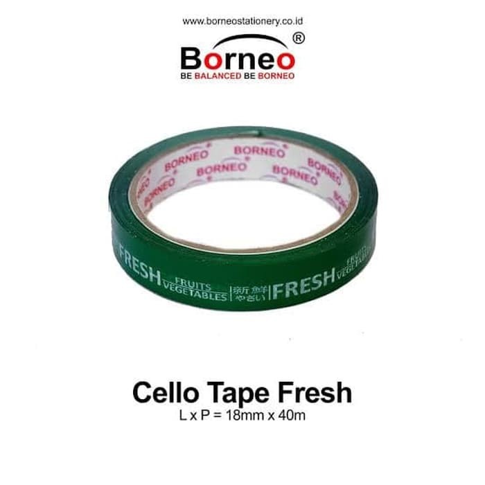 

ISOLASI / CELLO TAPE BORNEO FRESH 18MMX40M