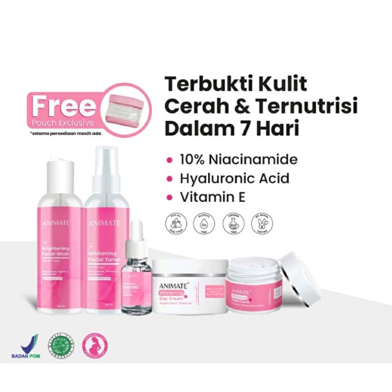 ANIMATE INSTANT WHITENING SERIES 5IN1/ Cream Pemutih Wajah / Skincare Wajah