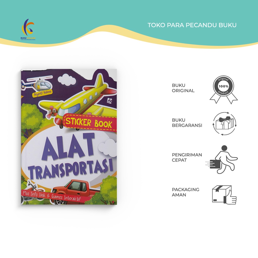 

Buku Aktivitas Anak - Sticker Book: Alat Transportasi - Aryesti Halona - Ruang Kata - Bukukaluku