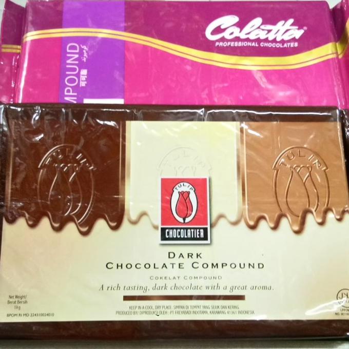 

[COD] tulip dark chocolate compound coklat blok 1 kg/1000 gr [COD]