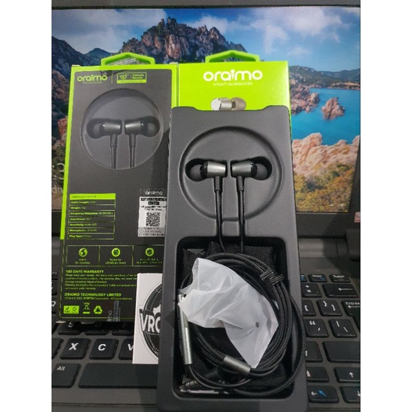 HEADSET NEW ORAIMO TRUMPET 3 OEP-E40 OEP E40 Inclined Ear HD Speaker Stereo Earphone Black ORIGINAL Garansi Resmi 1 Tahun