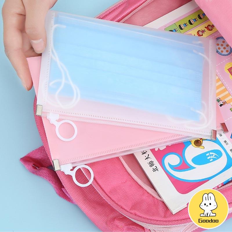 Tempat Penyimpanan Masker Resleting/Dompet Masker Tas Pouch Storage Zipper -Doo