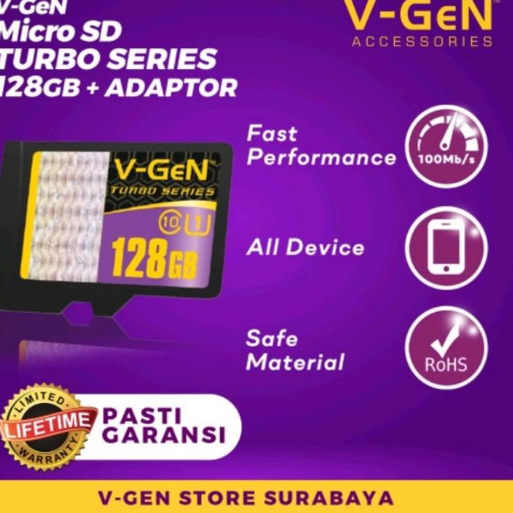 Produsen micro sd vgen 128 gb class 10