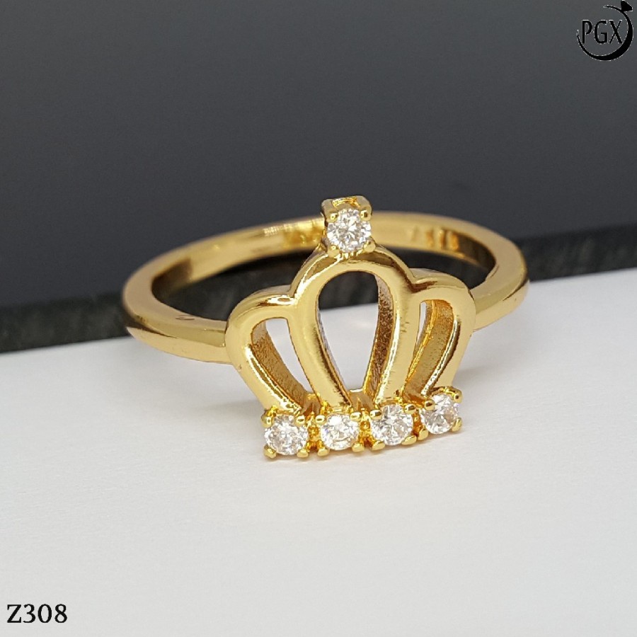 PGX Cincin Xuping Wanita Lapis Emas Aksesoris Perhiasan Fashion Premium - Z492