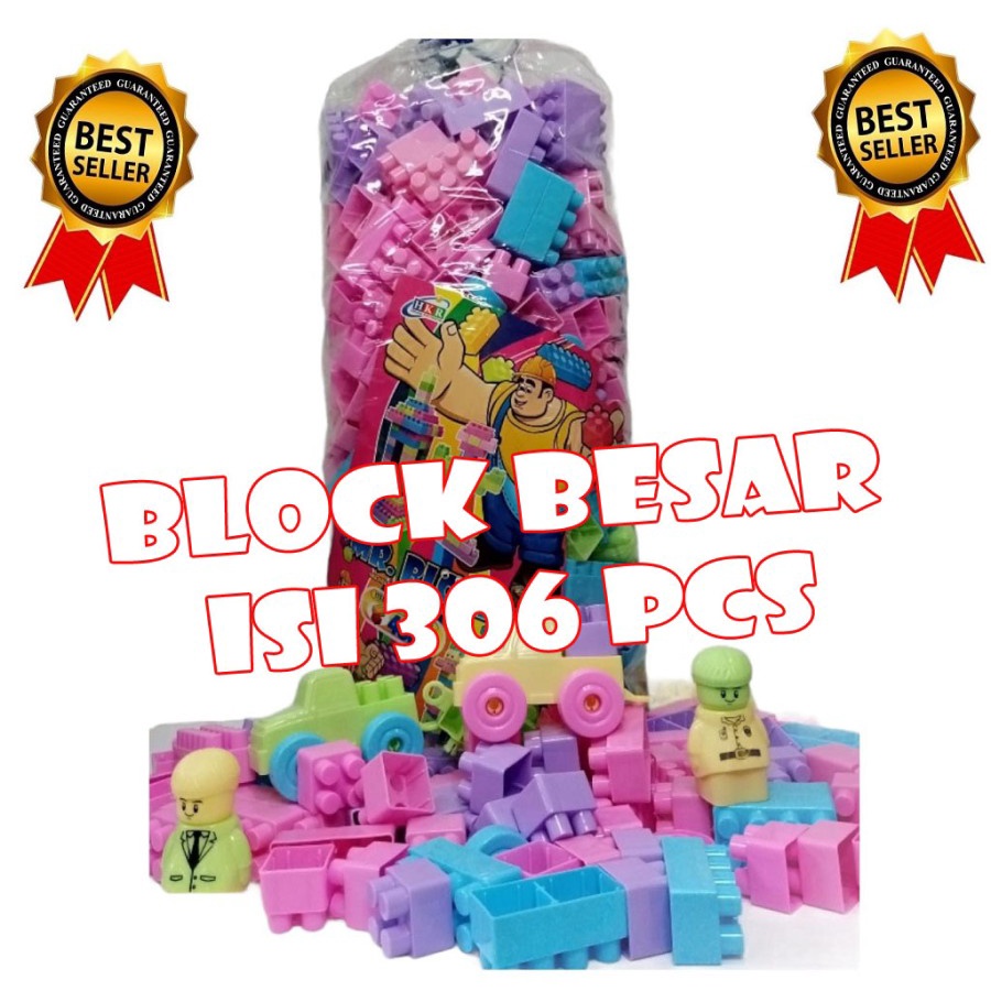 Mainan Block Besar Mr Block Balok Susun Edukasi Anak isi 206 236 266 306 336