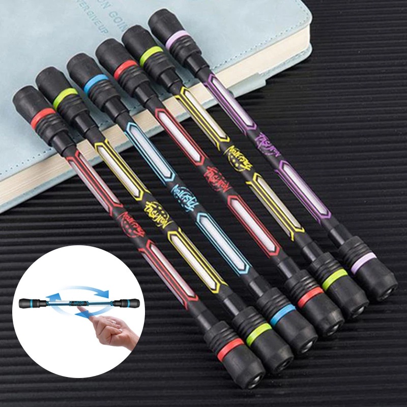 Hot Sale/[10Gaya] Pena Kartun Spinning Spinner Pen Pulpen Gaming/Pena Berputar Tangan Anti-slip Pereda Stres/Mainan Menulis Siswa Pena Ballpoint Kawaii