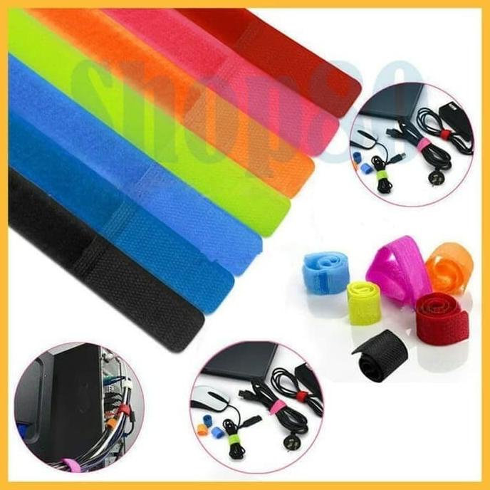 

Velcro strap binder cablepengikat / klip / penjepit kabel organizer