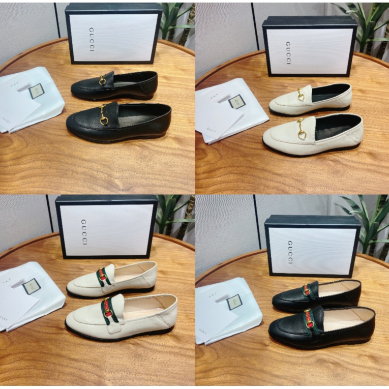 Original 2022 New Gucci horsebit loafers ladies flat casual shoes