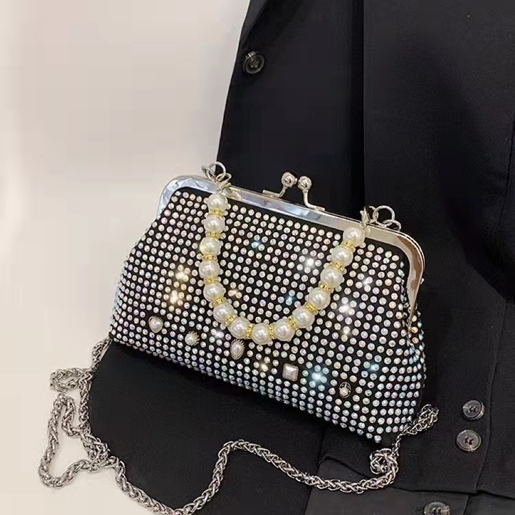 BJ43538 - BLACK/RAINBOW/SILVER/WHITE - TAS PESTA CLUTCH WANITA FASHION KOREA CHINA IMPORT MODIS ELEGAN TERMURAH TERLARIS TERBARU BAGSTORE JAKARTA TAS BATAM BQ3538