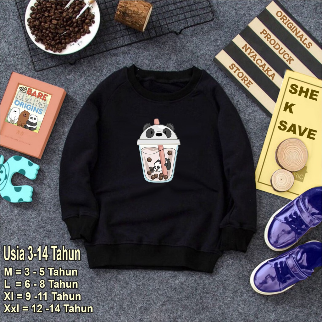 JAKET ANAK TERBARU-CREWNECK ANAK LAKI LAKI DAN PEREMPUAN UNTUK USIA 4-12 TAHUN-SWEATER CREWNECK NYACAKA GAMBAR DTF TERBARU DAN TERLARIS