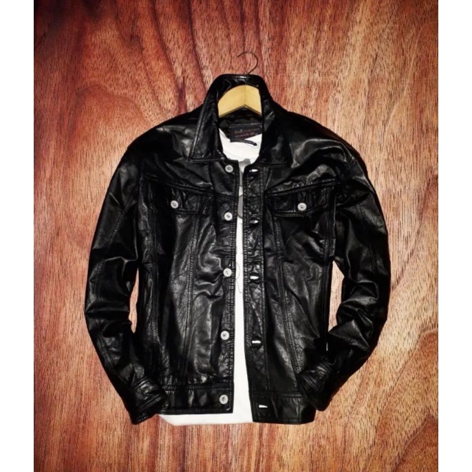 jaket leather model trucker second original