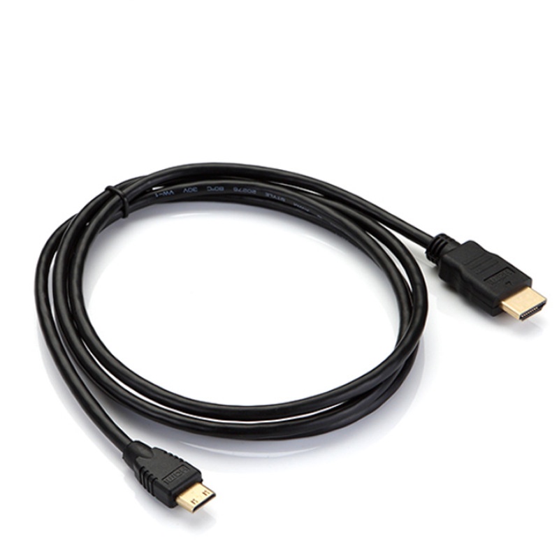 Mini hdtv to hdtv cable m-tech 1.5m m-m gold 1080p full hd  for Pc tablet laptop - kabel mini hdtv to hdtv 1.5 meter