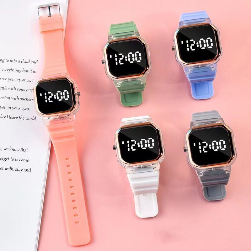 Jam Tangan Digital Pria Wanita Square Small LED Watch Terbaru Murah