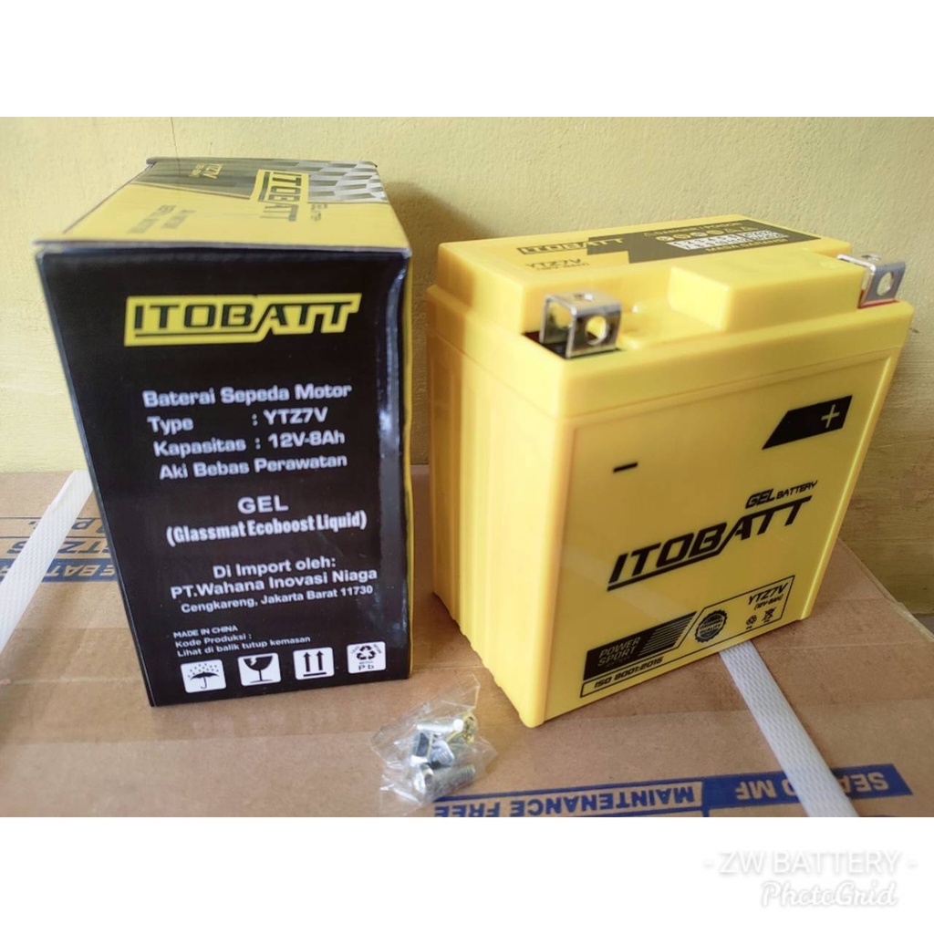 Aki Motor Vespa s125, GTS, Sprint, Liberty, LXV YTX7L-BS ITOBATT GEL