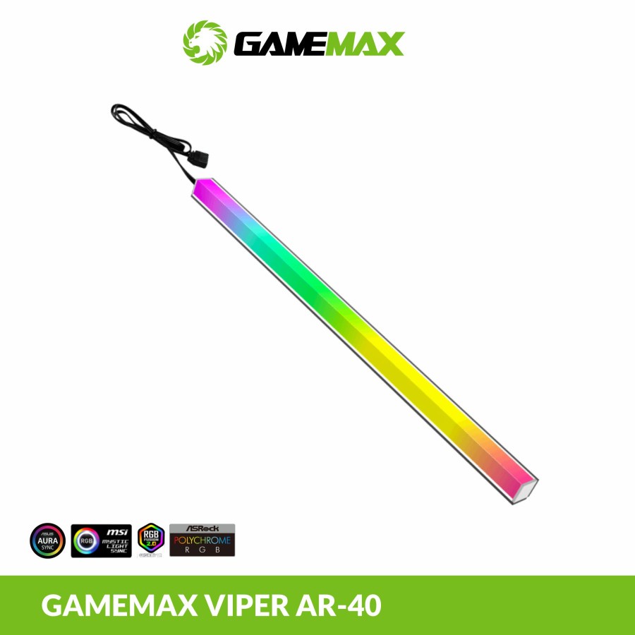 Gamemax Viper AR40 Double Side Magnetic Rainbow ARGB LED Strip