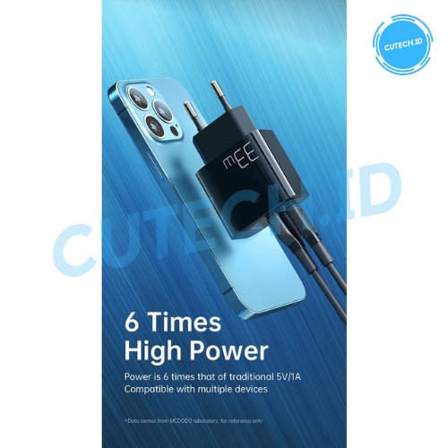 MCDODO ADAPTOR CHARGER 33W USB + TYPE C TURBO SUPER FAST CHARGING POWER DELIVERY