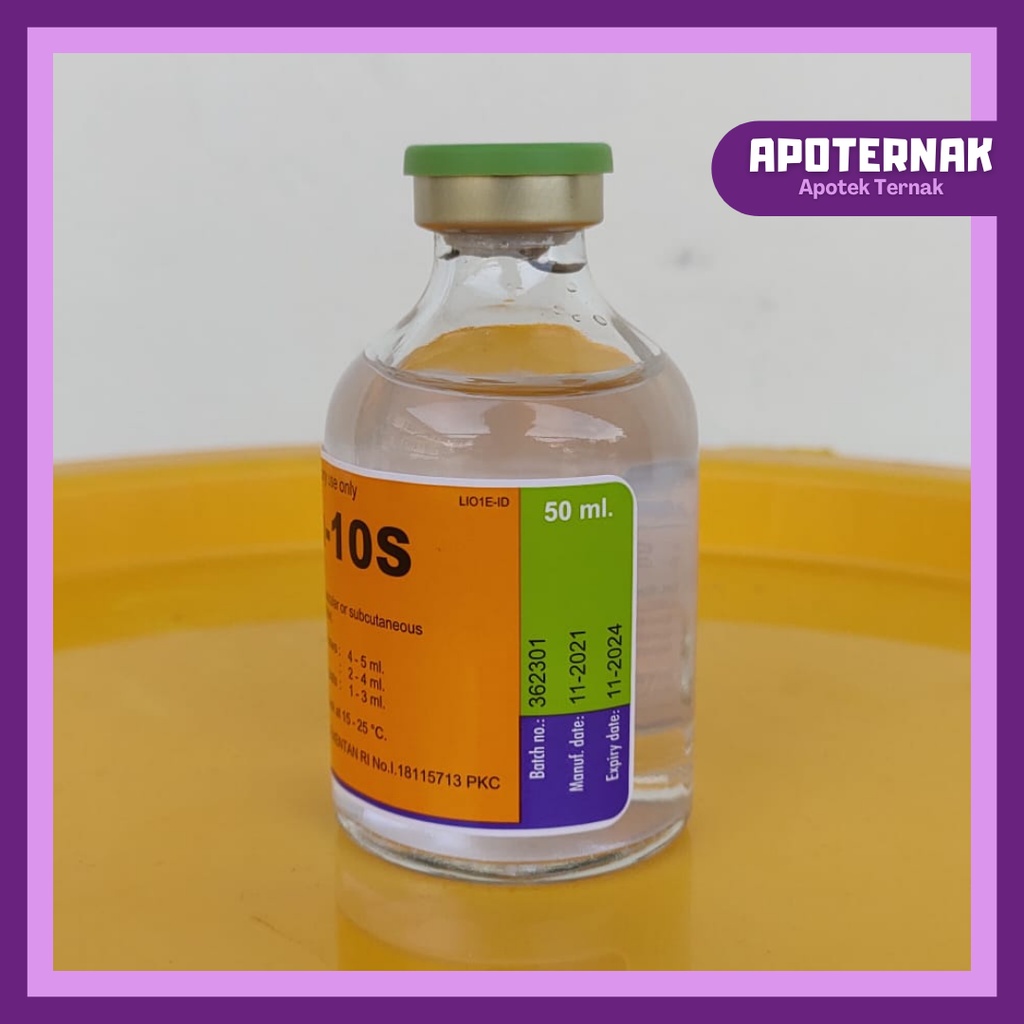 INTRACIN 10S | Hormon oksitosin mempercepat Kontraksi rahim hewan agar cepat melahirkan dan mengobati mastitis dan meningkatkan produksi Susu Hewan | 50 mL | Apoternak