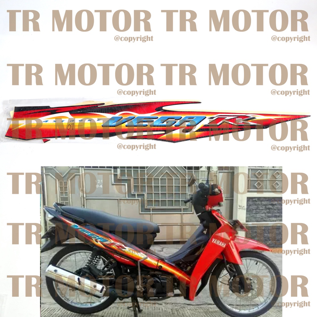 Stiker Motor Vega R New 2007 Sticker Striping Lis Full Set Motor