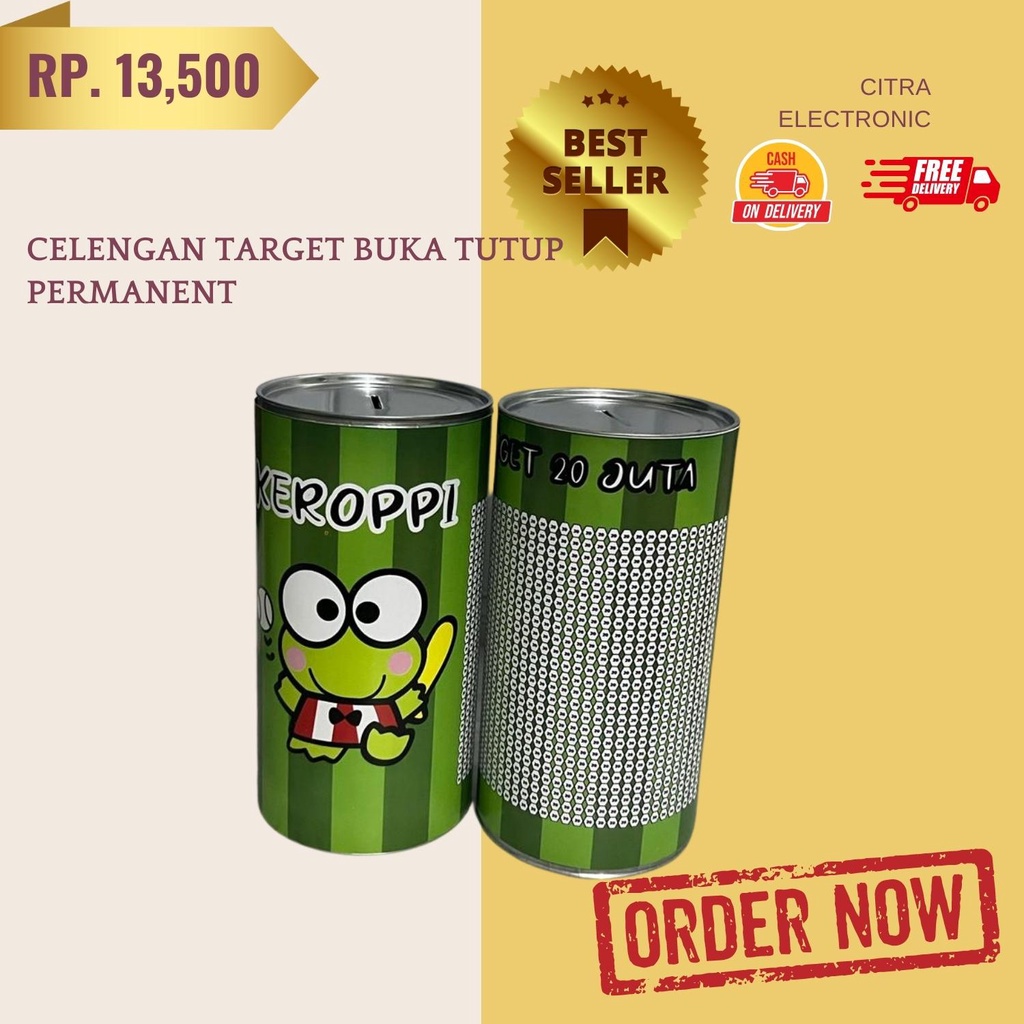 celengan target 10juta karakter buka tutup permanen