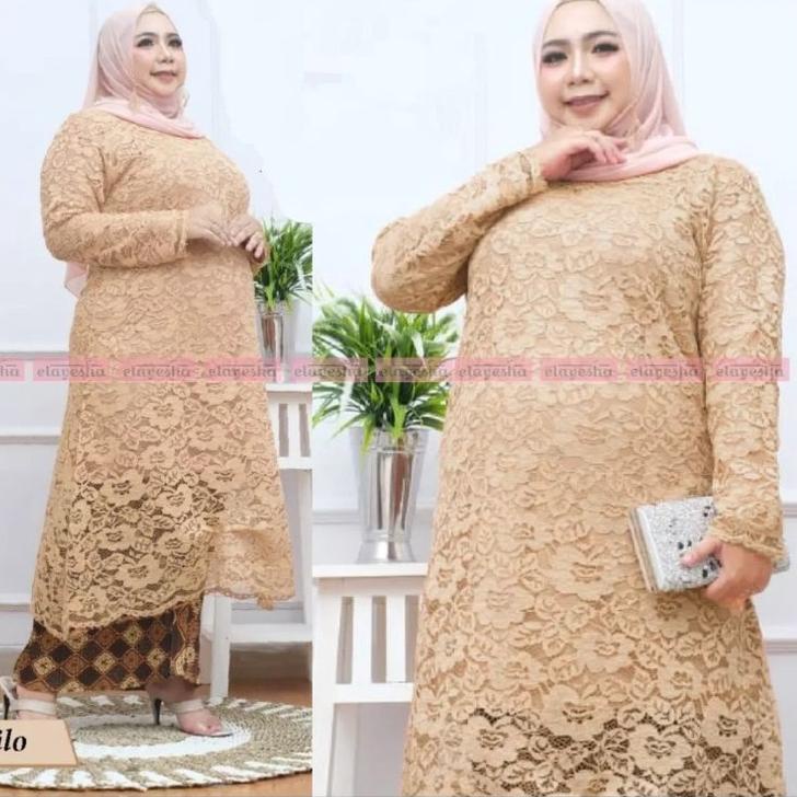 TUNIK BRUKAT JUMBO LD 130 CM& LD 140 CM/TUNIK JUMBO/TUNIK/GAMIS JUMBO LD 140/BAJU TUNIK JUMBO/TUNIK 