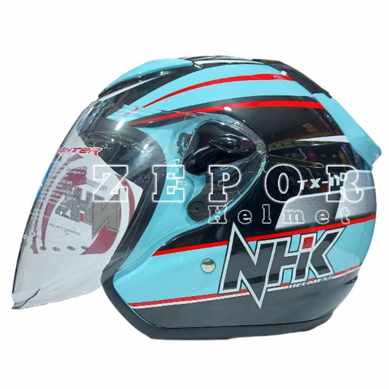 Helm NHK R6 Motif TX-11 Light Tosca Original SNI DOT Half Face