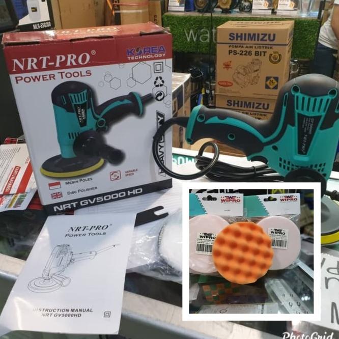 Paket Mesin Poles Nrt Pro Gv5000 Dan Spon Poles Mobil